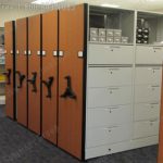 Secure storage records shelving sheriffs department
