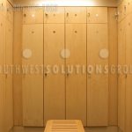Secure temporary storage lockers fitness club members