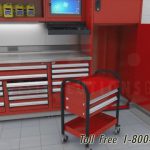 Service technical workstation bench cabinet