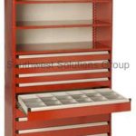 Shelving rollout modular drawers lean storage systems texas oklahoma arkansas kansas tennessee