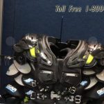 Shoulder pad sports equipment storage systems