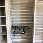 Shoulder pad storage shelving football