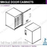 Single door cabinets quarter cabinet museum storage