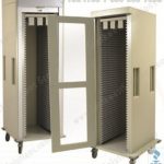 Single column medical storage cart cabinet door secure medicalproducts storage