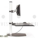 Sit stand retrofit adjusting workstation desks ergonomics
