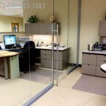 Sliding door glass wall office partition system