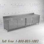 Sliding hinged door base cabinets stainless steel