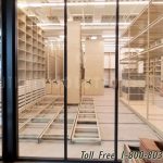 Sliding museum archival shelving storage cabinet shelving