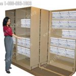 Sliding record box shelves storage boxes racks