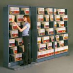 Sliding shelves open shelf filing cabinets bifile double deep file racks spacesaver