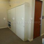 Sliding vertical door cabinets office supplies storage houston beaumont galveston college station bryan