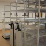 Sliding wire storage shelving