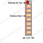 Slim line case side depth 15 inches tambour door locks secure rolls up into top storage cabinets filing system