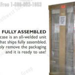 Slimcase ships fully assembled welded storage cabinet locking roll up down door lock secure russ bassett