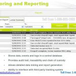 Smart lockers reporting software audit trail tracking package