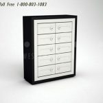 Sms 6134w 10 door cell phone cabinet with wood trim wm