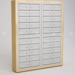 Sms 6165w 40 door cell phone cabinet with wood trim wm