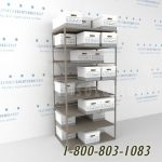 Sms 81 sra8053scattered record box racks steel shelving storage file banker letter legal storage