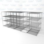 Sms 94 lat 2136 54 3deep lateral wire sliding shelving