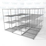 Sms 94 lat 2436 32 4deep lateral wire sliding shelving