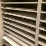 Solander storage case shelving racks works on paper