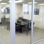 Solid frameless framed demountable glass walls