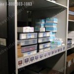 Space saving high density rolling shelves cabinets
