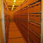 Space saving record box shelving storage racks