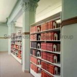 Spacesaver cantilever library book shelving