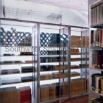 Spacesaver glass hinge door library display shelving units