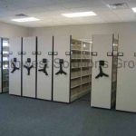Spacesaver high density moveable shelving storage