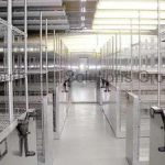 Spacesaving material handling storage shelving lean systems