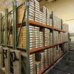 Specimen boxes stored on mobile shelving museum storage