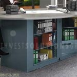 Spinning rotary supply storage workstation cabinets