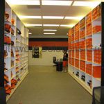 Sports storage shoe rack shelving