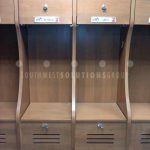 Sports team lockers athletics gear storage