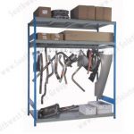 Srp0404 muffler hanging rack auto parts storage shelving racks drawers cabinets benches