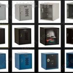 Stacking cube locker options glass door