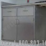 Stainless steel base cabinet standing height modular casework furniture sterile core millwork