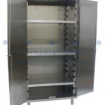 Stainless steel cabinet doors tall storage