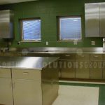Stainless steel cabinet half height smaller shorter unit hospital healthcare casework