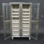 Stainless steel cabinets pull out basket with door