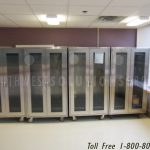 Stainless steel carts with doors casework storage