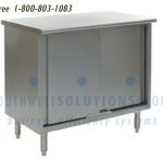 Stainless steel closing table flat top