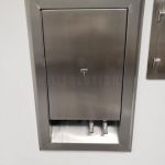 Stainless steel flush mount utility cabinet