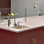 Stainless steel furniture scrub sink 2 deep sloped wall mounted
