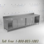 Stainless steel hospital supply storage cabinets