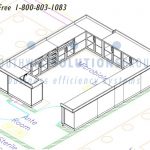 Stainless steel lab glass doors epoxy resin worksurface