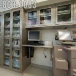 Stainless steel modular casework medical supply storage glass doors plexiglass