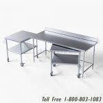 Stainless steel nurse document workstations furniture hospital healthcare medical casework desk